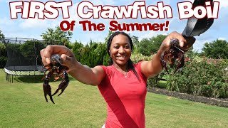 FIRST Crawfish Boil 😳 Vlog 11 [upl. by Ancell]