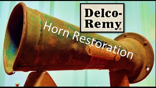 Car Horn Restoration  1930s DelcoRemy K31 Klaxon Type Horn [upl. by Kalam]