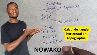 Calcul de l’angle horizontal en topographie géniecivil topographie bâtiment architecture maths [upl. by Dhar285]