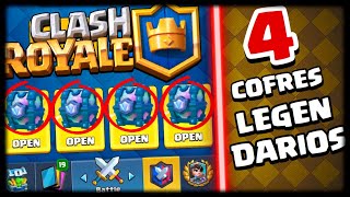 CONSIGO 4 COFRES LEGENDARIOS EN CLASH ROYALE primero en lograrlo [upl. by Anerdna]