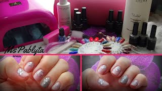 Tutorial applicazione smalto semipermanente Mesauda nail art semplicissima [upl. by Ellemac678]