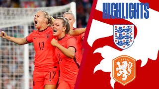 England 51 Netherlands  Lauren Hemp Stunner Rounds Off Emphatic Win At Elland Road  Highlights [upl. by Feldt]