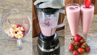 Strawberry banana shake  healthy shake  special shake for winter shake healthydrink [upl. by Eleanora]