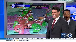 ABC7 Chicago meteorologist has hilarious realization that his TV is a touchscreen live on the air [upl. by Skiest]