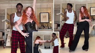 Madonna And Her Adopted Son David Banda Show Off Their Impressive Dance Moves Together [upl. by Notxam]