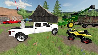 Hudson Buys Old Farm Full of Trucks and Tractors  Farming Simulator 22 [upl. by Alekal]