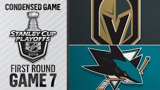 042319 First Round Gm7 Golden Knights  Sharks [upl. by Buddie]