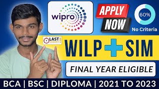 Wipro WILP And SIM Program 2023  Dont Miss This Opportunities  Hiring Again amp Again [upl. by Anairt177]