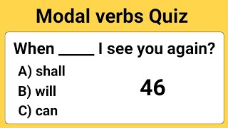 Modal Verbs Quiz। Grammar Quiz।10 English Quiz [upl. by Eletnahc]