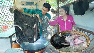 Country Man amp Mommy chef cooking  Beef tripe beef beef organs cooking with country style [upl. by Mad]