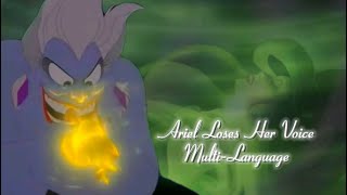 Ariel Loses Her Voice MultiLanguage  Walt Disney Company 37 Dubs [upl. by Annaillil]