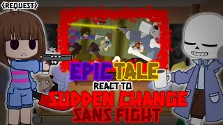 EPICTALE REACT TO SUDDEN CHANGE SANS FIGHT REQUEST [upl. by Dalia]