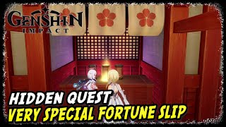 The Very Special Fortune Slip World Quest  Genshin Impact  Shuumatsuban Operations Hidden Quest [upl. by Rehptsirhc]