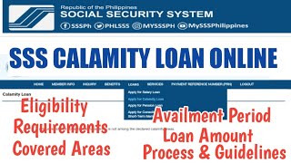 How to apply SSS CALAMITY LOAN ONLINE for SSS MEMBERS AFFECTED BY STORM PAENG [upl. by Anitrebla]