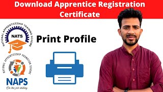 how to download apprenticeship registration certificate  NAPS Registration Certificate Download [upl. by Odarbil27]