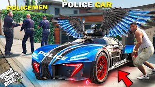 GTA 5  I Stole The Fastest Police Supercar From Police Near Franklins House GTA 5 Mods [upl. by Niroc]