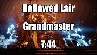 Hollowed Lair Grandmaster Nightfall Platinum in 744 [upl. by Imena]