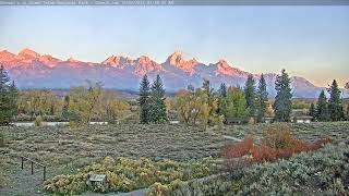 Teton Time Lapse of sunrise viewed from Dornans on October 2 2024 [upl. by Memory22]