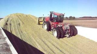 stx385 with degelman blade packing corn silage at bloemen dairy 2009 v2 [upl. by Shama]