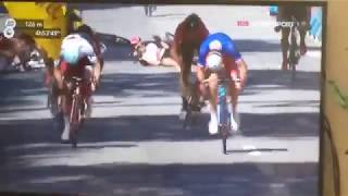 SAGAN PUSHED CAVENDISHSLOWMOTIONTDF STAGE 4 CRASH [upl. by Lacefield407]