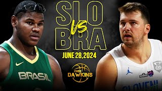 Slovenia vs Brazil Full Game Highlights  Olympics WarmUp  June 28 2024  FreeDawkins [upl. by Liebermann710]