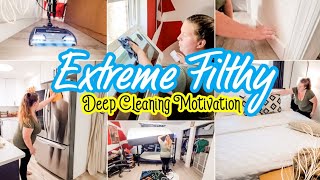 EXTREME FILTHY DEEP CLEANING HOUSE MOTIVATION CLEAN HOUSE WITH ME HOUSEKEEPING [upl. by Ardnu]