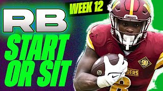 🔥 WEEK 12 RB MUST StartSit Analysis 🚀  2024 Fantasy Football Advice [upl. by Marybella]