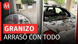 Granizada deja daños en al menos 5 mil casas en Sabinas Coahuila [upl. by Lenna]