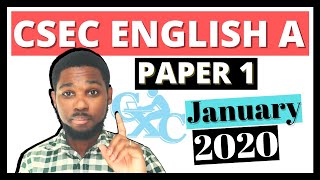 CSEC English A Paper 1 January 2020  FULL PAPER  ANSWERS  EXPLANATIONS [upl. by Dian]