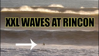 Huge Waves Batter Rincon Point in Santa Barbara [upl. by Annayak472]