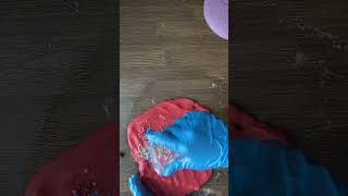 ASMR Turning My Sand Slime Into A Fluffy Sand SlimeAdding Red Dye And Foam Beads It gets messy 😬 [upl. by Garrett3]