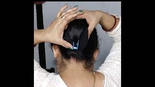 Try This Easy Unique Hairstyle by Self 🥰 hairstyle shorts youtubeshorts hack juda bun [upl. by Neelat]