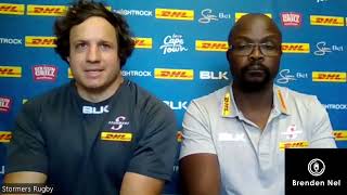 STORMERS Press conference with Neethling Fouche and assistant coach Rito Hlungwani [upl. by Ecirtram]