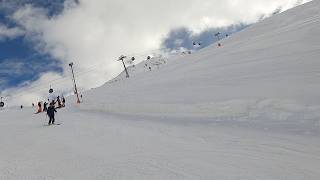 Skiing BLUE ski slope called 6 OBERGURGL Austria GoPro HD POV  April 2024 [upl. by Reeba]