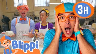 Blippi Bakes A MEGA PRETZEL  More  Blippi and Meekah Best Friend Adventures [upl. by Petie]