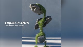 Liquid plants effect Xparticles octane and cinema4d [upl. by Armington483]