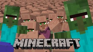 MINECRAFT  1000 Villagers  VS  ZOMBIES [upl. by Jodoin512]