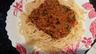 How to make Spaghetti Bolognese with dolmio sauce recipe easy Indian style Italian [upl. by Nebeur]