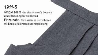 BEISLER machine cl 1911519315 Topstitching the left trousers fly [upl. by Gunar]