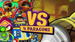 BTD6 Dreadbloon Boss Event vs 4 Paragons on Logs Map [upl. by Lemak]