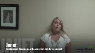 Hastings County Staff and Services  Janet Employment Development Caseworker  Job Development [upl. by Nottnerb870]