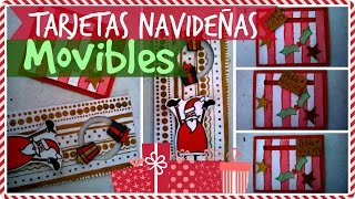 Tarjetas Navideñas Movibles ♥ 2 Ideas Fáciles [upl. by Adlih]