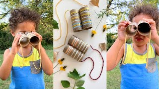 DIY Toilet Paper Roll Binocular Craft For Kids [upl. by Adriell]