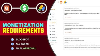 ✅Blogger Website Monetization Requirements  Blogger Website Monetize Kaise Kare  Kab Hota Hai [upl. by Noorah]