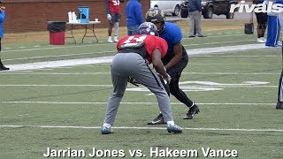 ALMS  WR vs DB 1on1 drills Mississippi [upl. by Odinevneib]