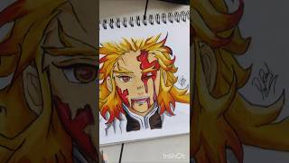 DRAWING OF RENGOKU FROM DEMON SLAYER 🔥 SAD MOMENT [upl. by Denn]