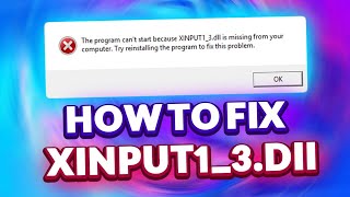 xinput13dll is missing from your Computer Windows 10  8  7 [upl. by Aihsekel]