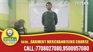 12 வருடம் Garment Merchandising துறையில்  இருப்பினும் Courseல் கற்று கொண்டது பற்றி அவரது அனுபவம் [upl. by Niven]