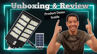 Brighten Your Outdoors 2400W Solar Street Lights Review  Motion Sensor amp Dusk to Dawn [upl. by Ronald]