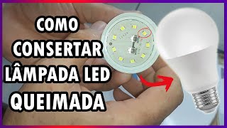 COMO CONSERTAR LÃ‚MPADA LED QUEIMADA USANDO FERRO DE SOLDA [upl. by Leigh]